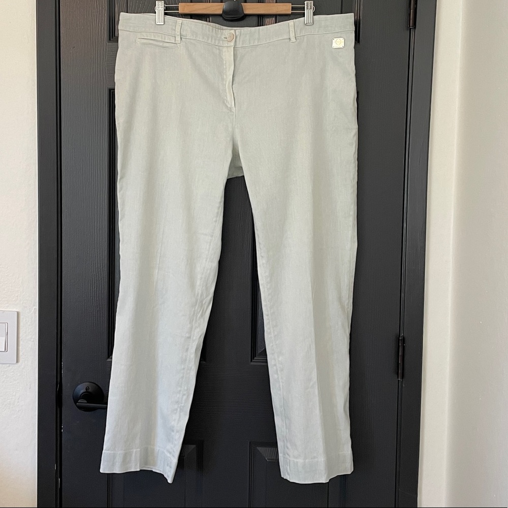 Marina Rinaldi Linen & Cotton Pale Mint Pants 16